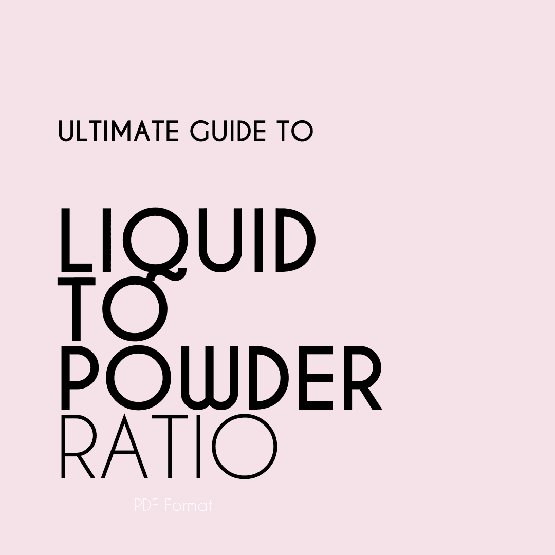 Guide : Rapport liquide/poudre.