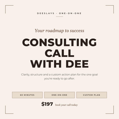 Consulting Call with Dee