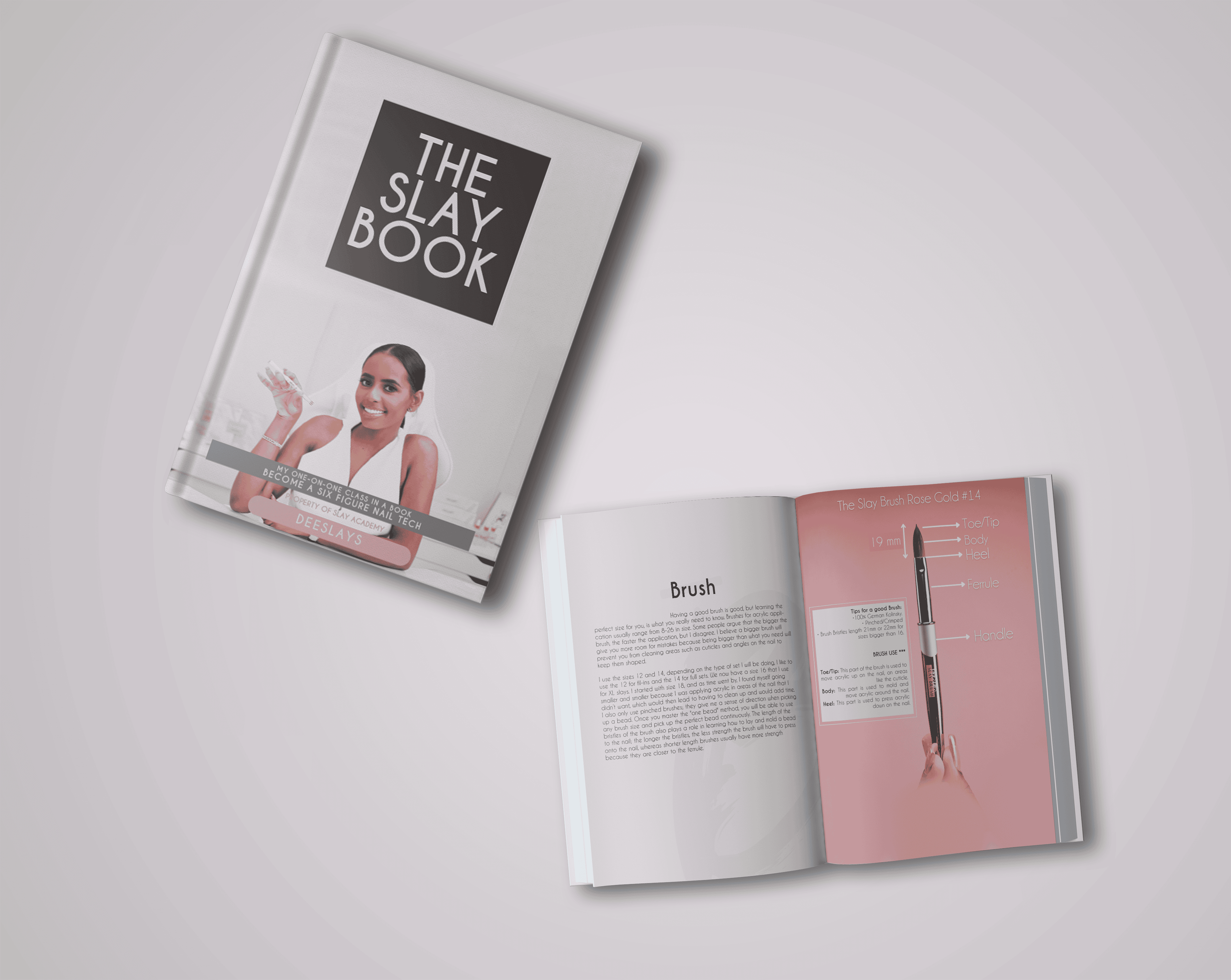 The Slay Book: un entrenamiento personalizado en acrílico en un libro electrónico. 